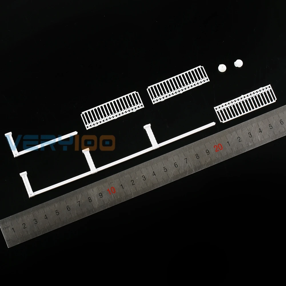 1:150 N масштаб белая модель поезда Макет железнодорожное здание забор стены 2 комплекта
