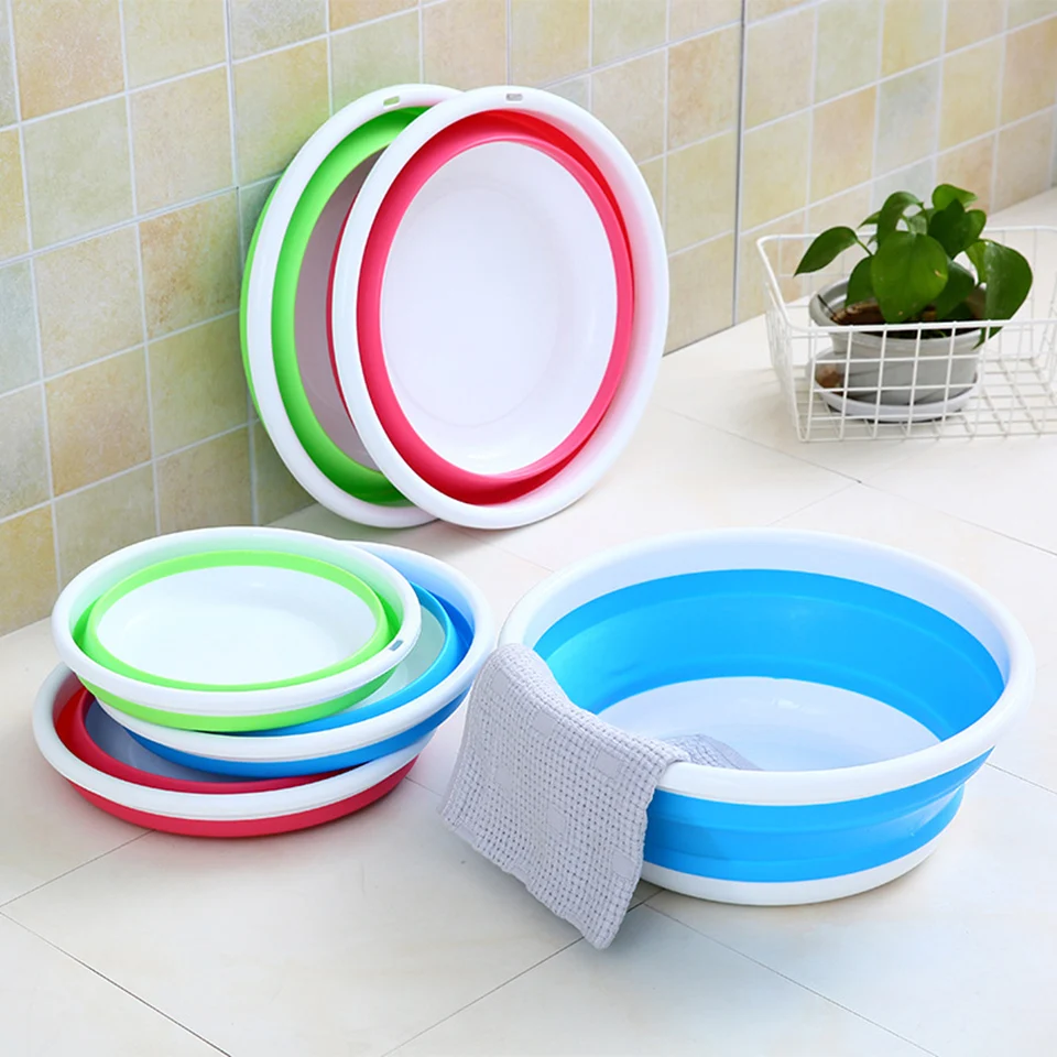 

Collapsible Portable Basins Outdoor Travel Foldable Camping Washbasin Basin Bucket Bowl Sink Household Cleaning Tool Accessories