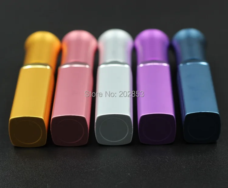 Frasco de Perfume de Vidro de Alumínio Bomba de Perfume Recipiente de Líquido Recarregáveis Atomizador Vazio Spray Anodizado Bottle Mini Viagem 50 Pcs 6 ml 13 Garrafas reutilizáveis