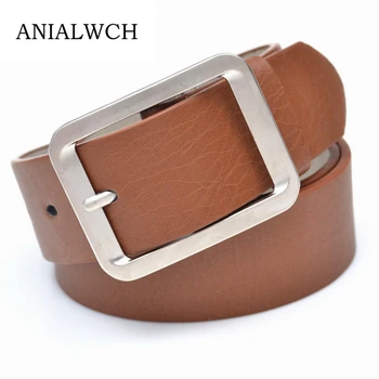 

2020 Hot Fashion Classic Leisure Metal Buckle Wide Unisex Leather Belt Women Men Cummerbund Waistband Strap Female Ceinture