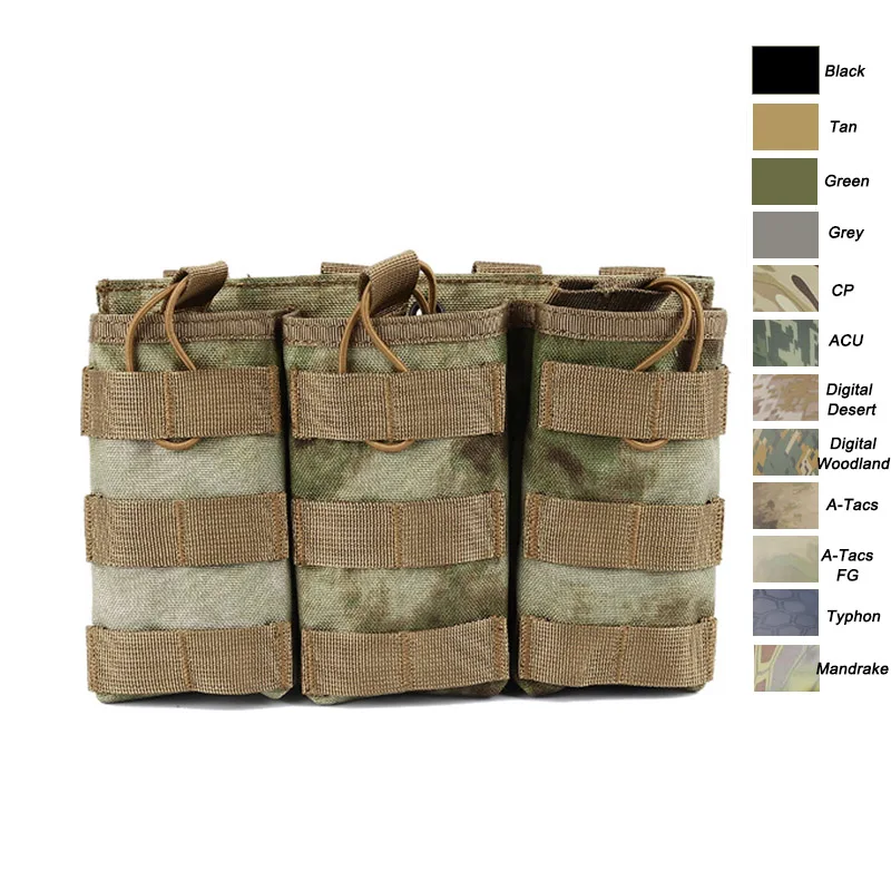 

Airsoft Gear Molle Assault Combat Bag Vest Fast Pack Cartridges Carrier Ammo Holder Tactical Mag Triple AK M4 Magazine Pouch