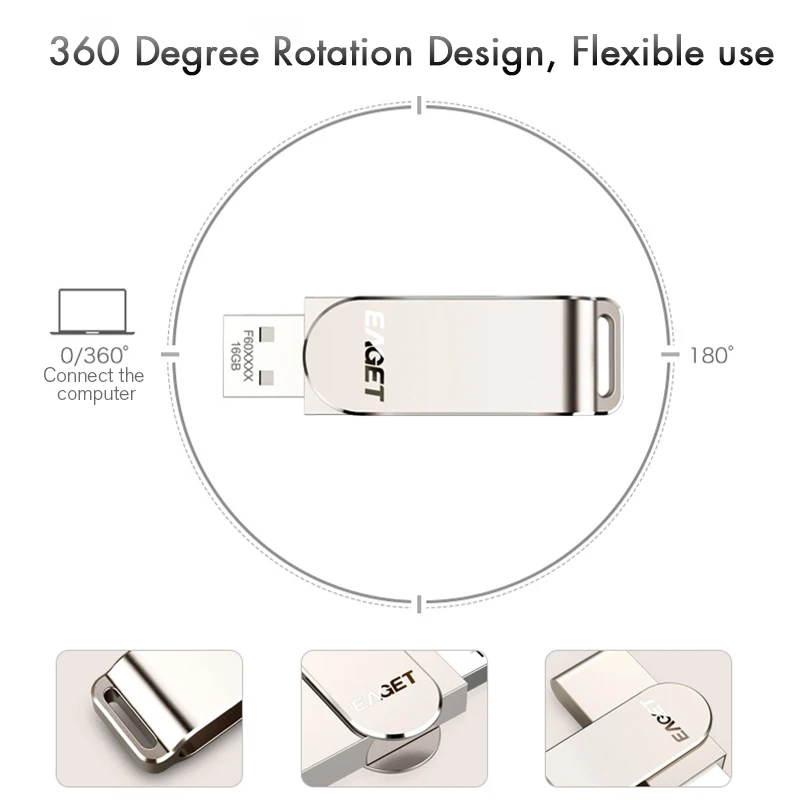 EAGET F60 128G USB 3,0 высокоскоростной USB флеш-накопитель usb-накопитель для внешнего хранения данных-карта памяти