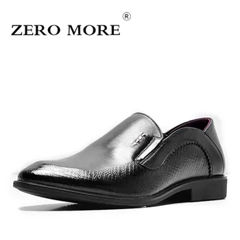 

ZERO MORE Mens Casual Shoes Hot Sale Split Leather Loafers Business Formal Dresses For Work Shoes Men Slip On Male Shoes Casual