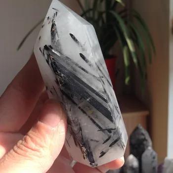 

TT60(231g) Special Natural Black Tourmailne Quartz Crystal Minerals Wand Decoration for Home Ornaments 2019 Healing