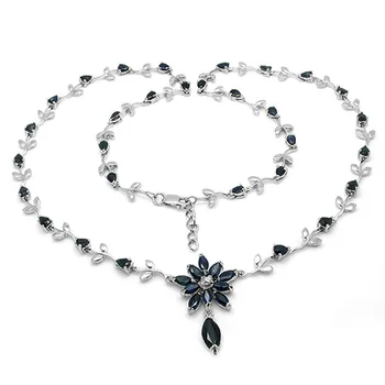

Collares Qi Xuan_Dark Blue Stone Elegance Pendant Necklace_Real Necklace_Quality Guaranteed_Manufacturer Directly Sales