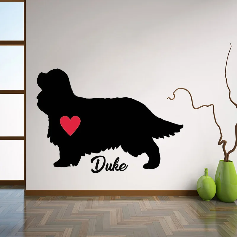 

Cavalier King Charles Spaniel Decal, Personalize With Dog's Name Wall Stickers Pet Dogs Wall Decor For Living Room L137