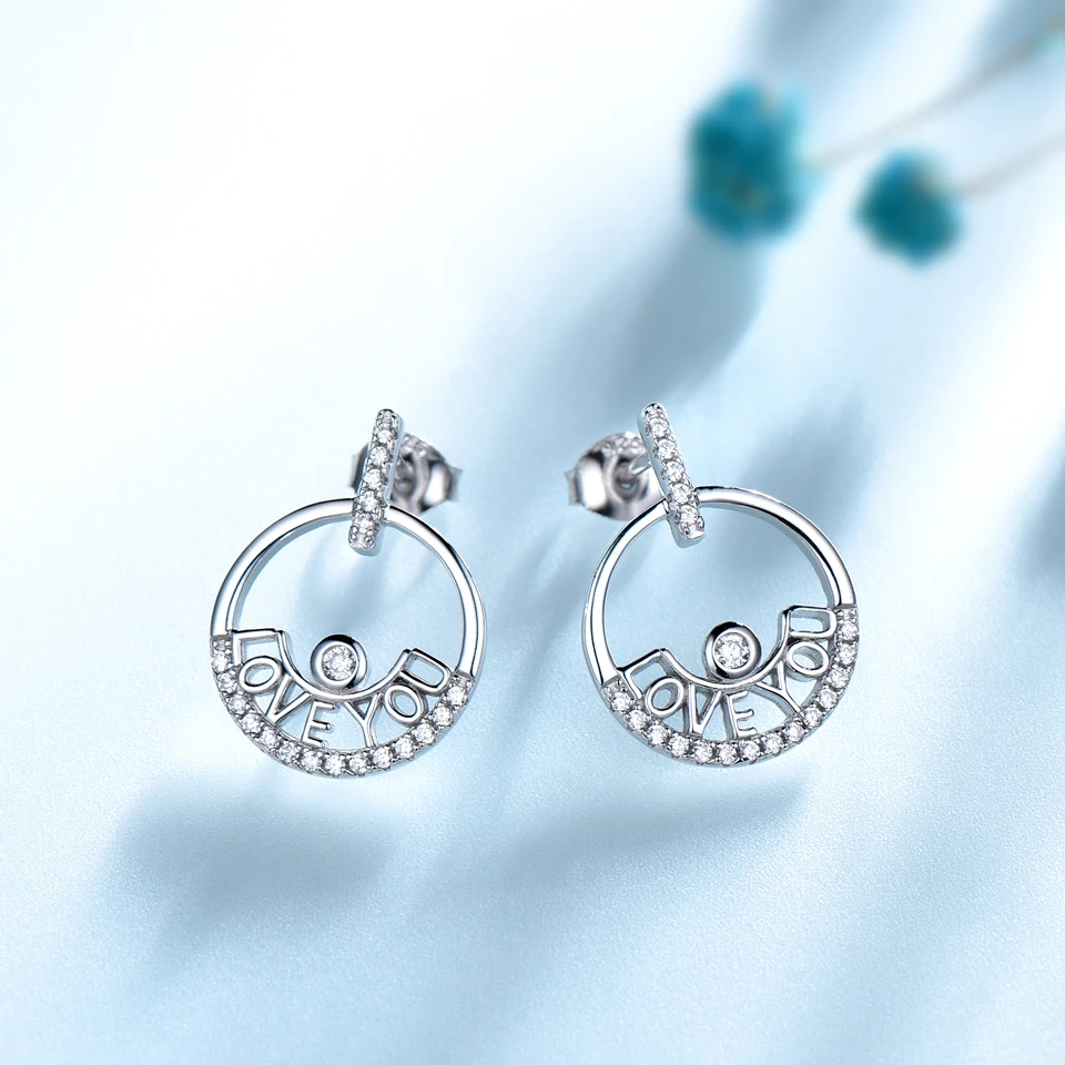 

UMCHO Real 100% 925 Sterling Silver Jewelry Pear Created Sky Blue Topaz Stud Earrings For Women Wedding Gift Fine Jewelry