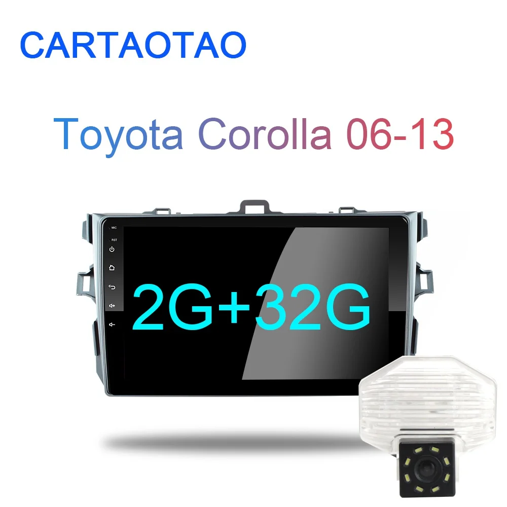 2G+ 32G " 2din Android 8,1 GO автомобильный dvd-плеер для Toyota Corolla E140/150 2006-2013 автомобильный Радио gps навигация wifi плеер - Цвет: 2G-32G-SXT