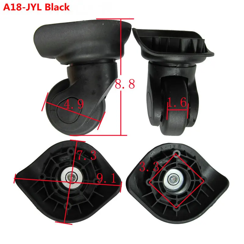 A18-JYL Replacement Luggage Wheels for Suitcases Repair Hand Spinner Caster Parts Trolley  Rubber