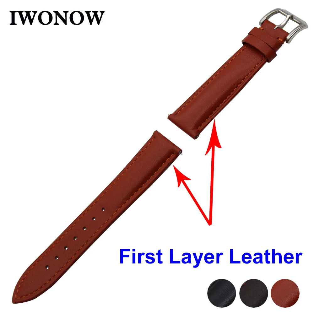 First Layer Genuine Leather Watch Band 22mm for Ticwatch 1 46mm