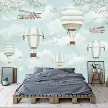 Мультфильм воздушный шар Фото Обои фреска детская комната обои 3D детская спальня домашний декор обои холст/шелковые обои