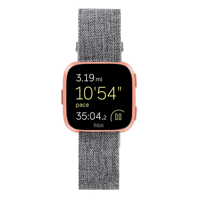 Холщовый ремешок для Fitbit Versa Band Замена стабильный ремешок для часов Fit bit Versa 2 Vesa Lite умный браслет Pulseira