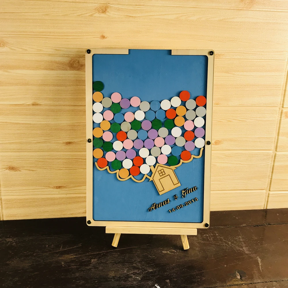 Personalized Wooden Wedding Guest Book , Wedding Gifts for Guests Handcrafted, Guest Book for Engagement Wedding Party Decor (4)