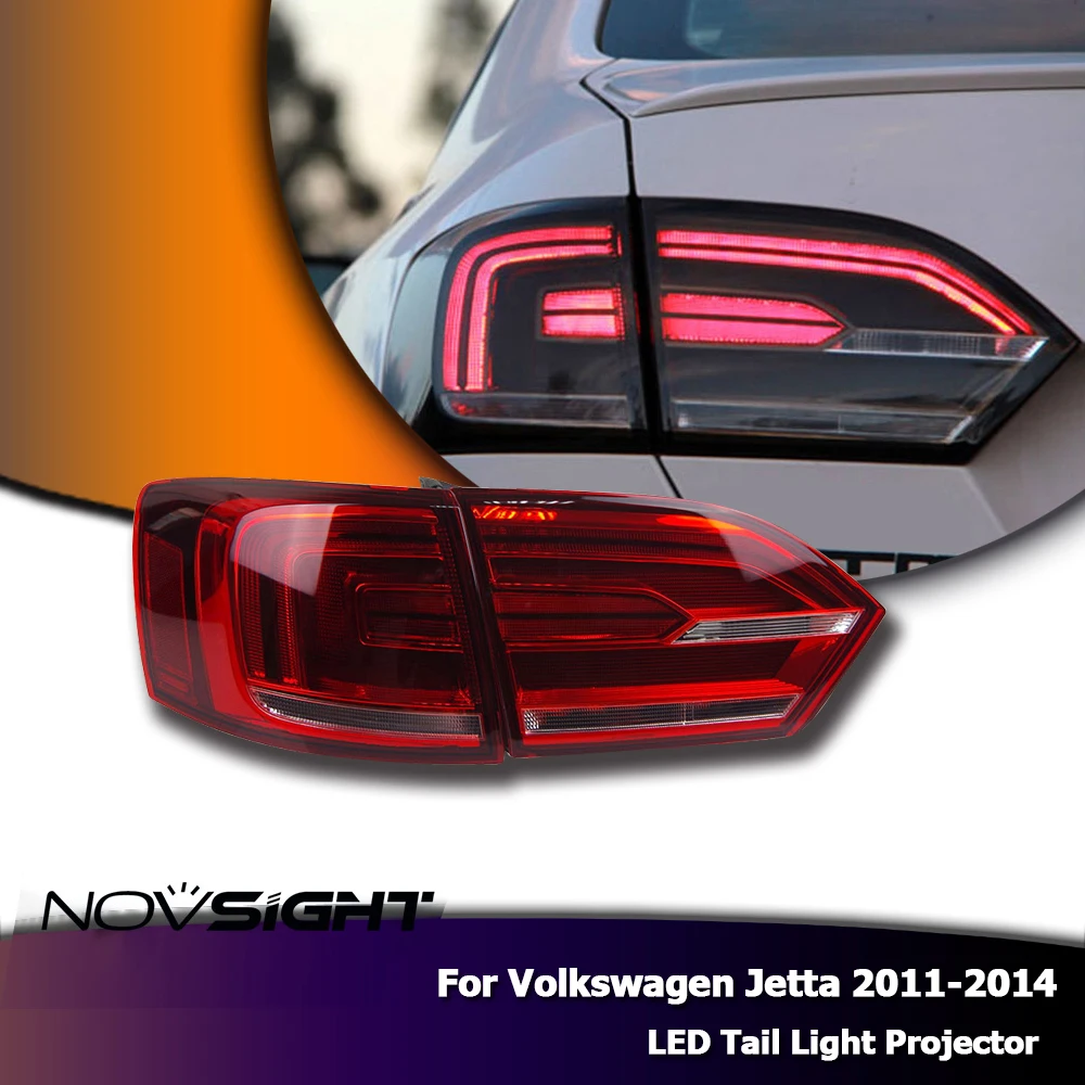 

NOVSIGHT 2Pcs Car Light Turn LED Projector Headlights Assembly DRL Fog Light For Volkswagen 2011-2014