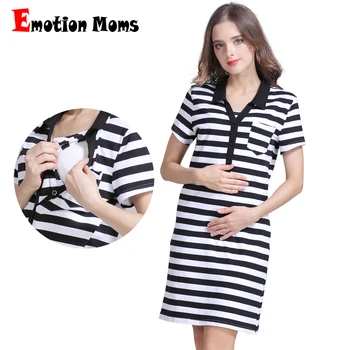 Emotion Moms Summer Maternity dress pregnancy clothes Striped Breastfeeding Dresses for Pregnant Women Skirt nursing dress pregnancy dress maternity dresses clothes for pregnant women dress summer fashion striped dresses mother woman clothing