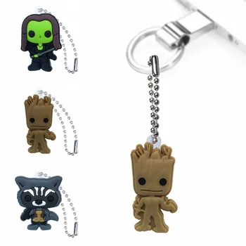 

1PCS Guardians Keychains Key Holder Cartoon Figure Key Ring Children DIY Toy Bag Clothes Decor Party Gifts