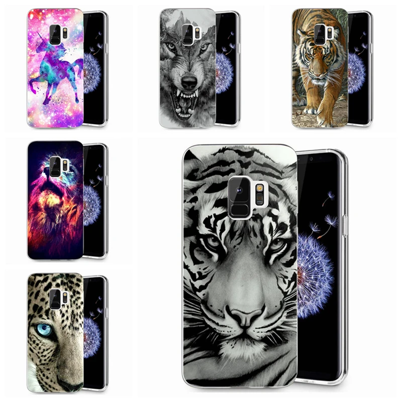 Case For Samsung Galaxy S9 S9Plus S8 Plus S7 edge Note 8 J500 J530F J720 A3 A5 2016 2017 TPU Soft Lion Tiger Painted E043 |