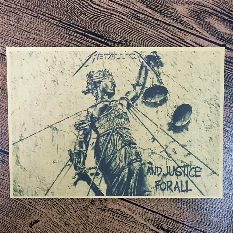 

Top fashion CTF-084 "Fairness and justice" Kraft paper vintage poster wall pictures for living room home decor 42x30 cm