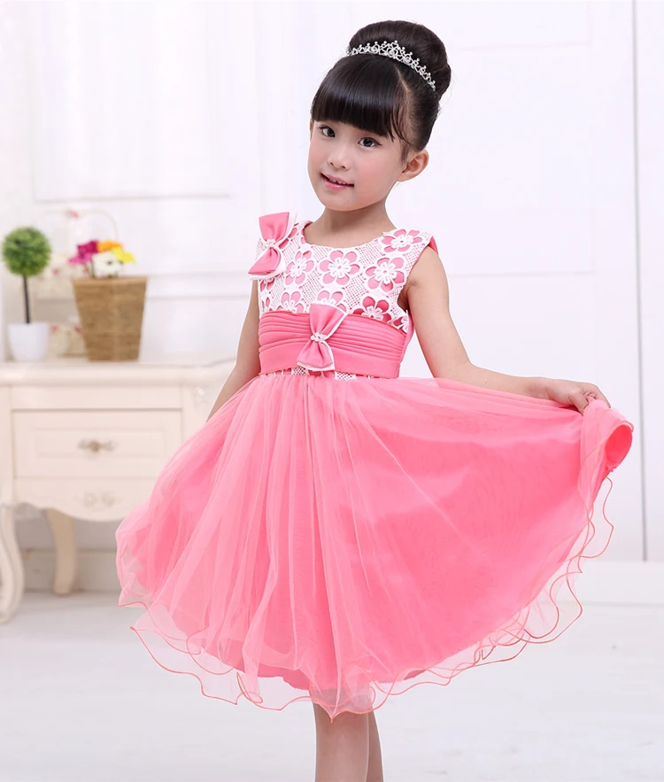 pink flowers embroidery elegant trendy 3 year old kids toddlers party