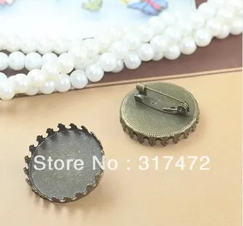 

Free shipping !!! Copper plating DIY manual qing ancient into 25 mm within the crown brooch pin