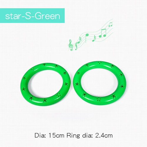 Ruizhi Детские звуковые гимнастические кольца для детского сада Утренние упражнения на открытом воздухе спортивные игрушки школьные игры Детские игрушки RZ1056 - Цвет: 16star Green S