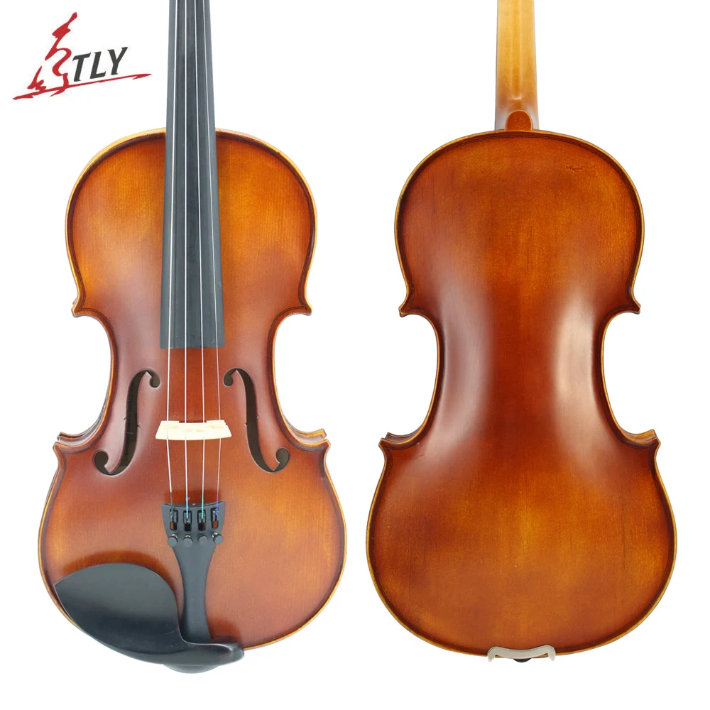 TLY Beginner Matte Antique Maple Acoustic Violin Full Size Students