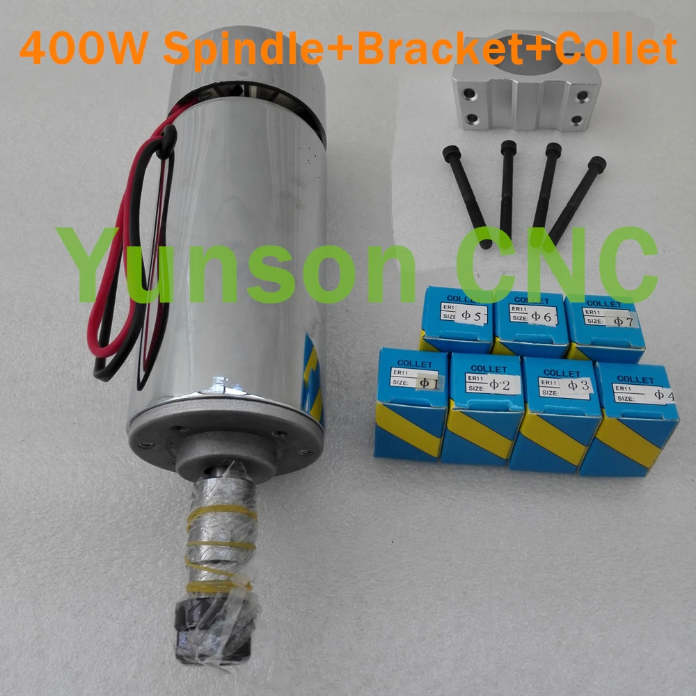 Патрон ER11 400 Вт 1/2hp патрон 48 В постоянного тока макс1 2000 об/мин двигатель шпинделя с