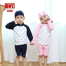 Большие размеры 3-1 предмет swimuit Длинные рукава солнцезащитный гидрокостюм принт водолазный костюм короткие сексуальные бикини с солнцезащитные очки для защиты от солнца UPF50+ 90-170 см