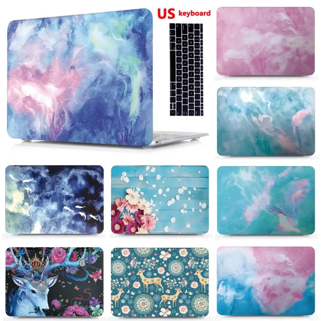 Fashion Hard Laptop Case For Apple MacBook Pro 13 15 Case 2017 A1706 A1708 A1707 w/out Touch Bar Pro 15 Protective Shell Cover