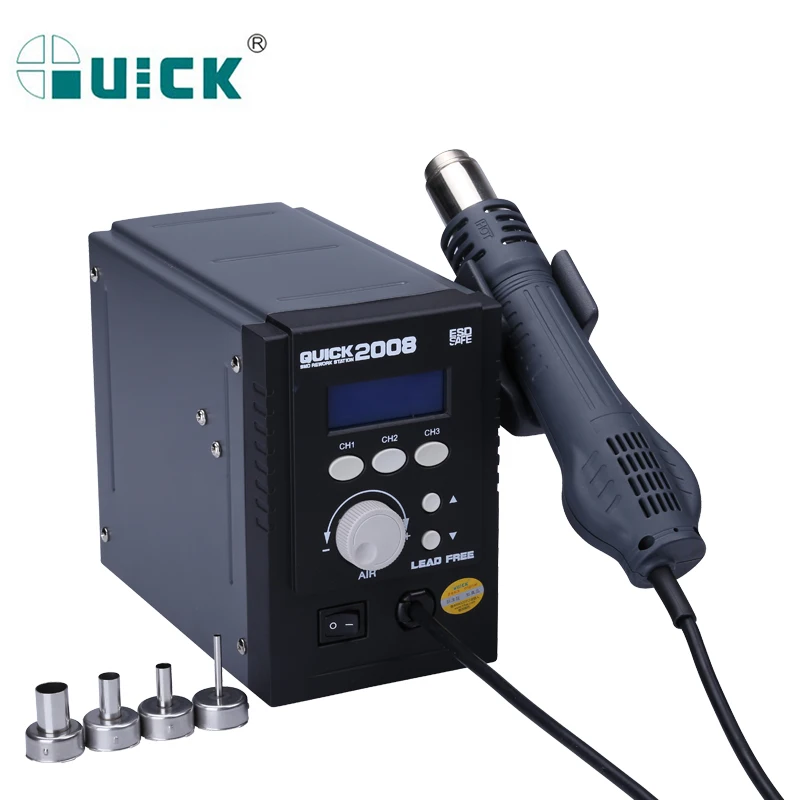 Быстрая 2008 ESD безопасная паяльная станция SMD 700 Вт Бессвинцовая Тепловая пушка