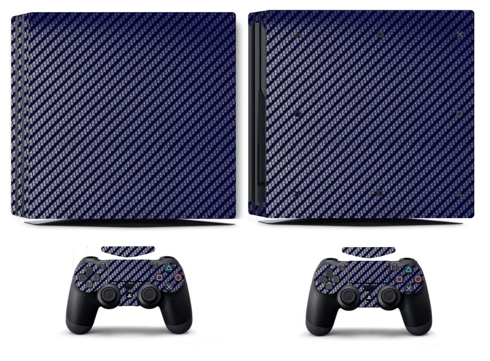 Blue Carbon Fiber PS4 PRO Skin PS4 Pro Sticker Vinly Skin Sticker for