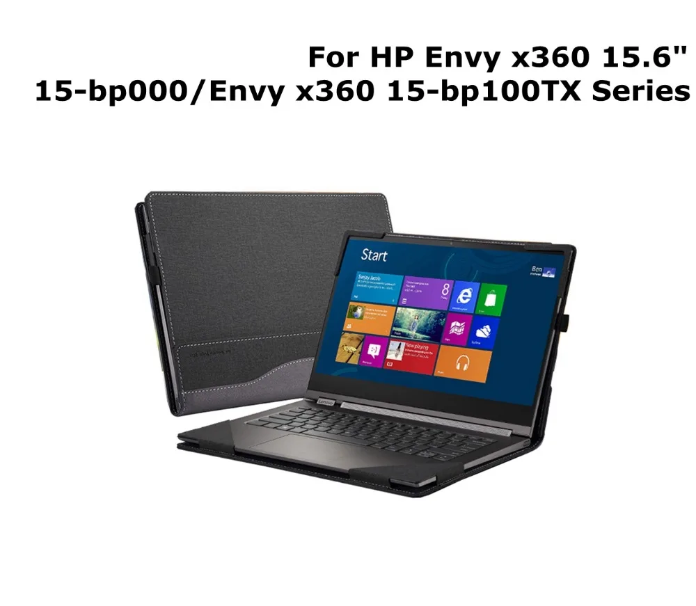 Case For Hp Envy x360 15 inch PU Leather Folio Stand Protective Cover