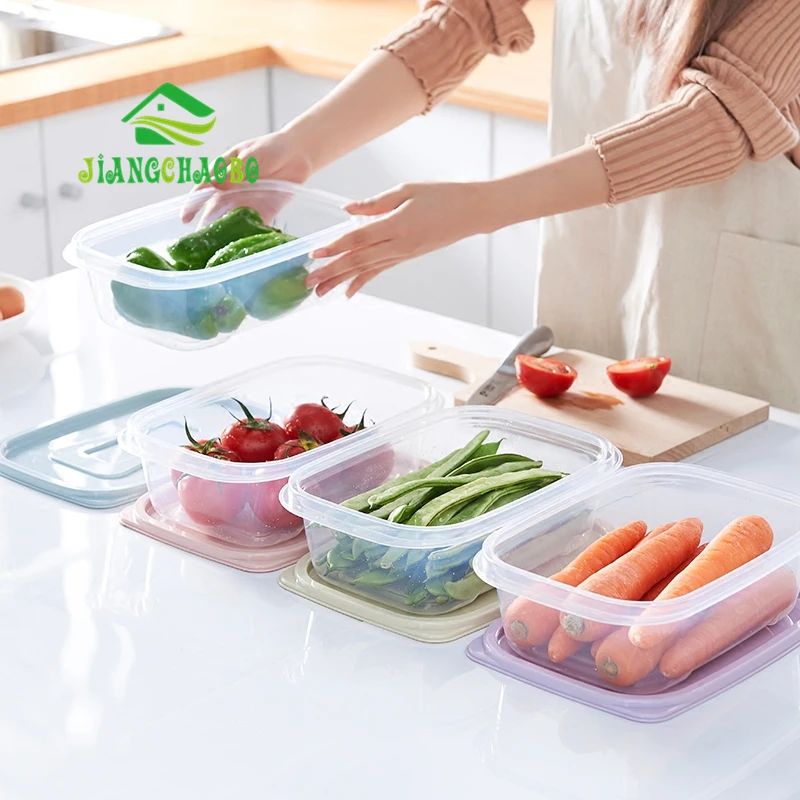 JiangChaoBo Кухня Еда ящик для хранения холодильник яйцо овощи фрукты Пластик с крышкой, для хранения пищи коробка прозрачная коробка для хранения
