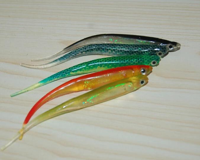15pcs/lot 10cm 3g aluminium foil inside soft fish lure wobbler fishing