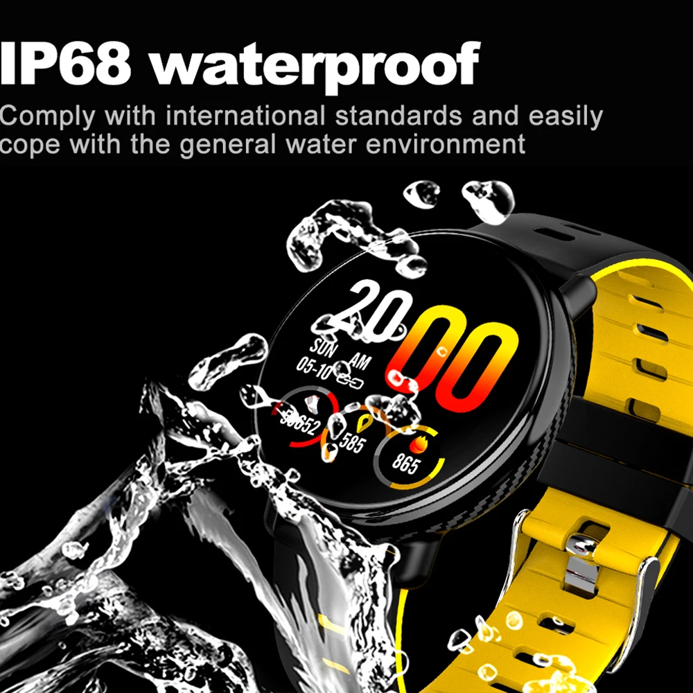  SENBONO Smart Band IP68 Waterproof Heart Rate Blood Pressure Monitor IPS Full touch Screen Watch fo - 32994805560