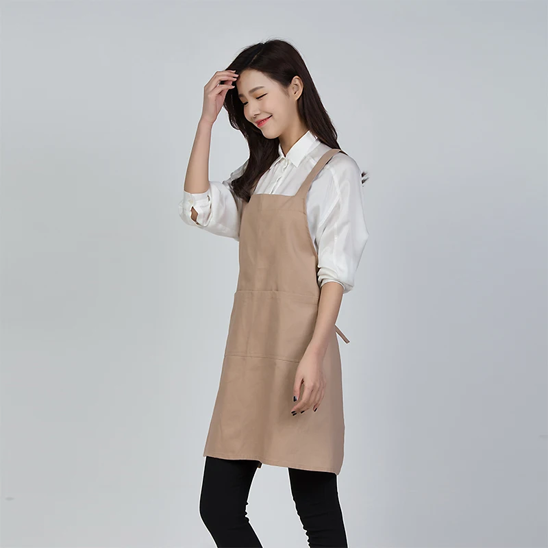 

Cotton apron Korean uniforms kitchen coffee shop milk tea nail shop men and women
