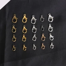 100 pièces en alliage de Zinc mousqueton fermoir crochets 10/12/14/16mm Rhodium Bronze or couleur griffe fermoirs connecteur bijoux à bricoler soi-même résultats