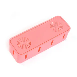 Блок питания шнур гнездо для хранения коробки кабельный менеджер теплового излучения отверстие контейнер пылезащитный Разъем Розетка доска чехол - Цвет: Розовый