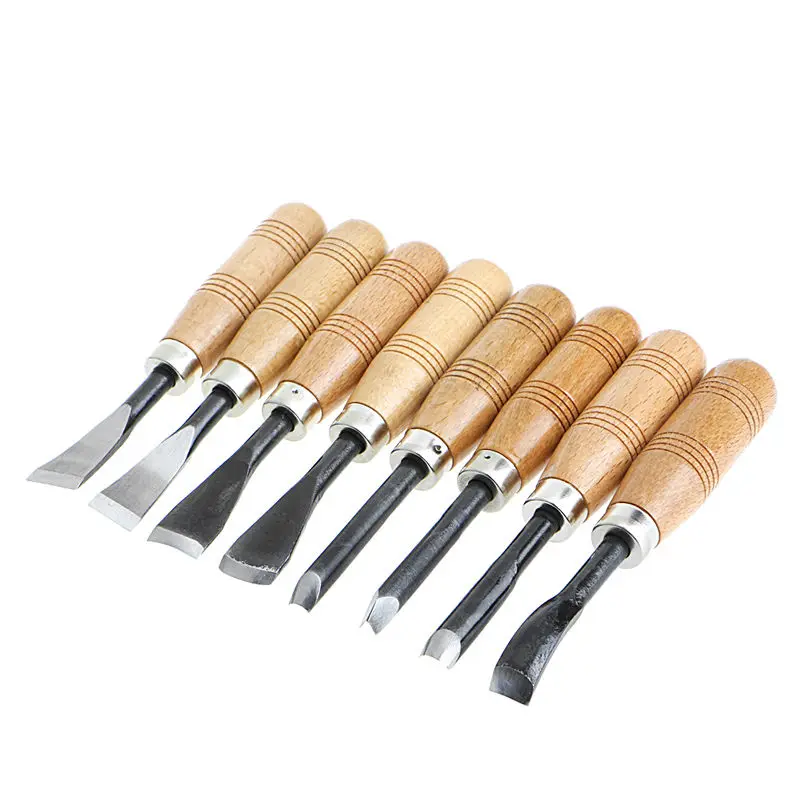 

8Pcs Wood Carving Hand Gouges Chisel Tool Set Woodworking Professional Drop Ship 11