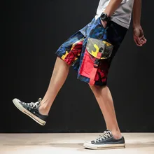 Японский стиль летние мужские шорты винтажные свободные хлопковые шорты в повседневном стиле до колена Короткие Hombre