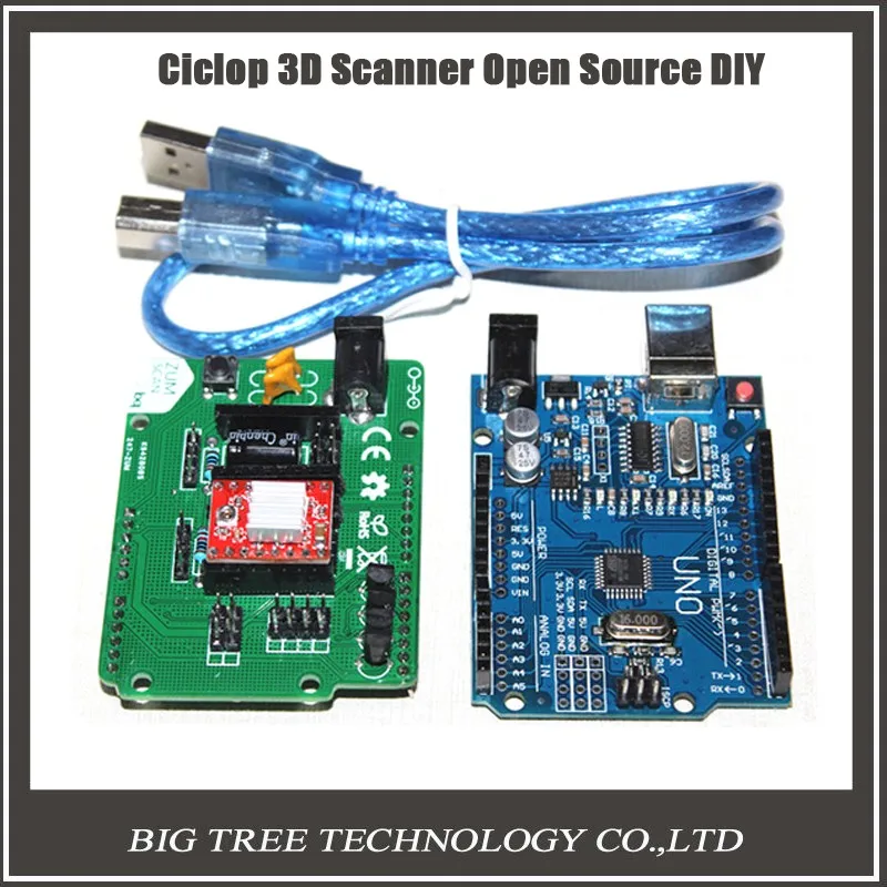 3d Printer Parts Ciclop 3d Scanner Open Source Diy Accessories Uno Controller And Zum Scan Expansion Board Kits In 3d Printer Parts Accessories From Computer Office