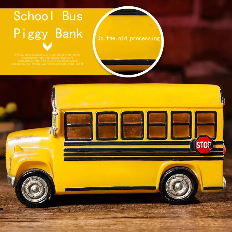 school bus piggy bank