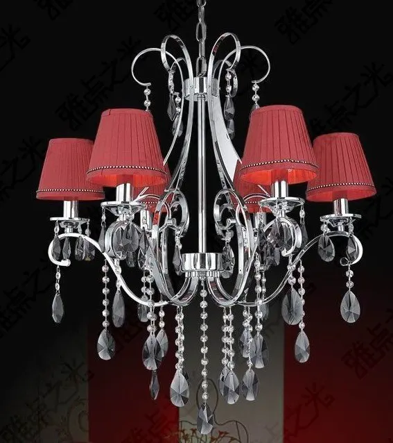 Candelabra Chandelier With Red Shades Modern Candle Crystal Candelabra Chandelier With Red Shades Modern Candle Crystal