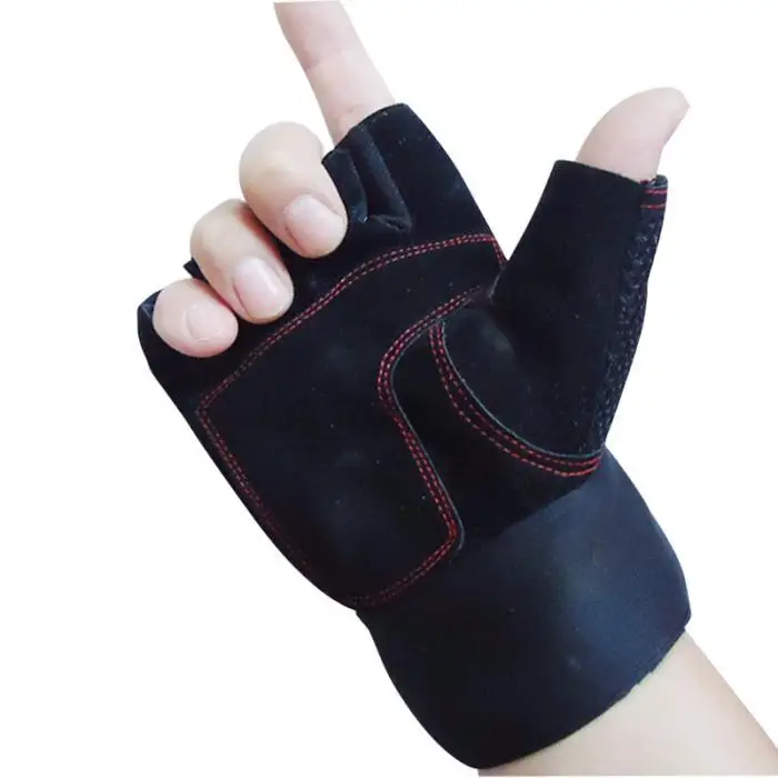 Мужские Женские перчатки для тренажерного зала с ремешком на запястье поддержка для тренировки фитнеса Тяжелая атлетика DX88