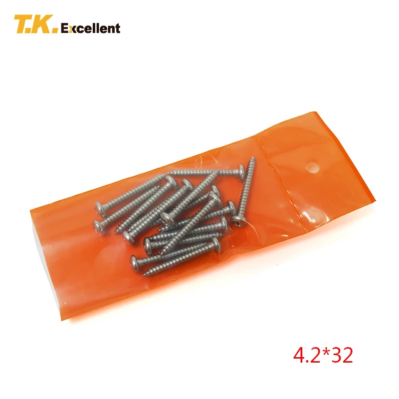 

T.K.Excellent 15 Pieces 4.2*32 Self-Tapping Screw Stainless Steel Pan Head Cross Tapping Screws Hardware Fasteners Tools