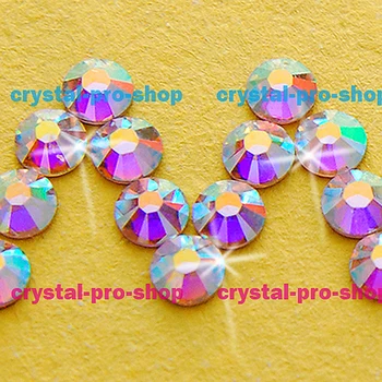 

AB Crystal (001AB) Swarovski Elements ss8 ( 2.3-2.5 )mm , 1440 pieces , 8ss 2.6mm ( No-Hotfix ) Flatback Rhinestones Nail