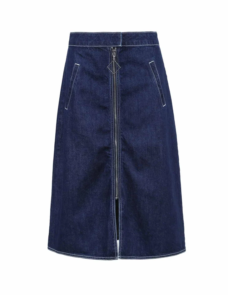 Vero Moda New Women's Decorative Zip A-lined Denim Skirt | 318337519