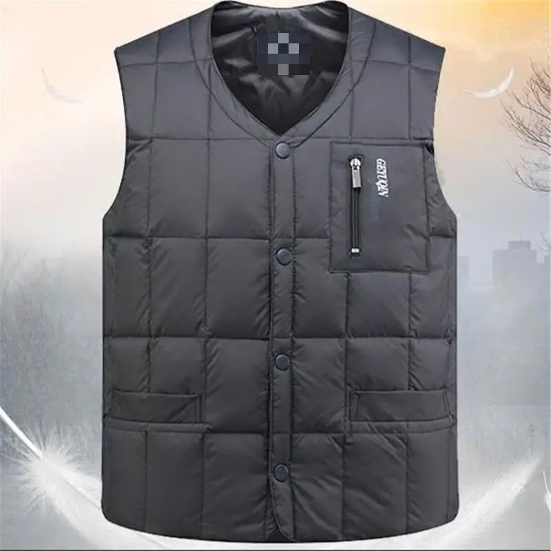 

Man Spring Plus Size 85% White Duck Down Vests Male Autumn Oversized Down Vest Men Winter Warm Down Gilet Male Abajo Vestimenta
