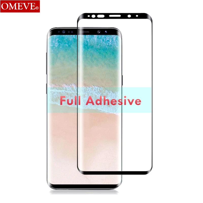 OMEVE полная клейкая Защита экрана для Samsung S8 Plus 3D изогнутая пленка из закаленного