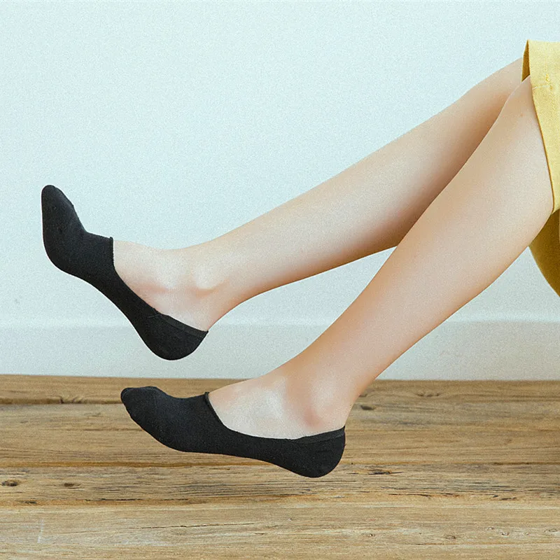 

10 Colors New Lady Casual Breathable Ankle Girls Fashion Invisible Non-slip Cotton Socks Women Low Cut Candy Color Boat Socks